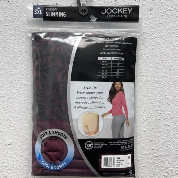 💜Jockey Essentials Women's 360 Slimming, Seamfree Slimming Short - Picture 4 of 8
